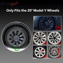 Load image into Gallery viewer, 2020-2024 Tesla Model Y 20'' Matte Black V1 Hubcap Wheel Cover Rim ABS