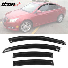 Load image into Gallery viewer, 2010-2016 Chevy Cruze Tape On Smoke Tinted Window Visors Acrylic