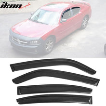 Load image into Gallery viewer, 2006-2010 Dodge Charger Tape on Visor Window Rain Guard Acrylic