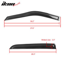 Load image into Gallery viewer, 2009-2024 Dodge Ram 1500 Crew Slim Smoke Tinted Window Visor Acrylic