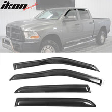 Load image into Gallery viewer, 2009-2024 Dodge Ram 1500 Crew Slim Smoke Tinted Window Visor Acrylic