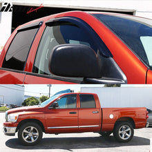 Load image into Gallery viewer, 2002-2009 Dodge Ram Visor Windows Acrylic Slim Style Smoke Tinted 4PC