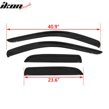 Load image into Gallery viewer, 2002-2009 Dodge Ram Visor Windows Acrylic Slim Style Smoke Tinted 4PC