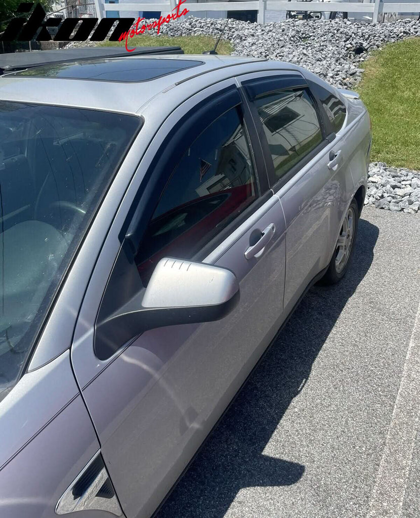 2008-2011 Ford Focus 4Door Acrylic 4PC Tape On Window Visors Guard