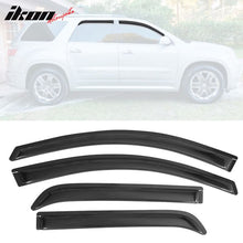 Load image into Gallery viewer, 2007-2016 GMC Acadia Slim Style Smoke Tinted Visor Windows Acrylic 4PC