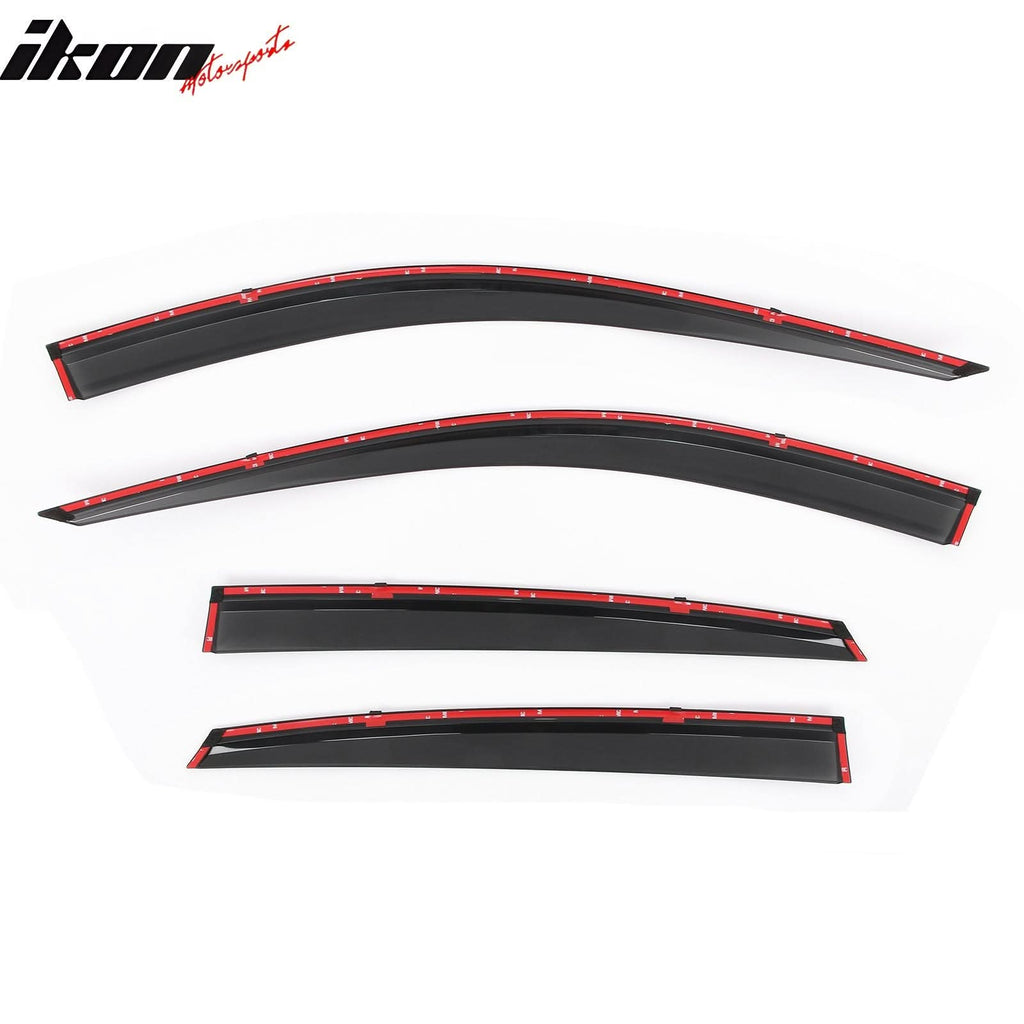 2018-2025 Honda Accord Window Visor Vent Rain Guard W/Chrome Trim PMMA