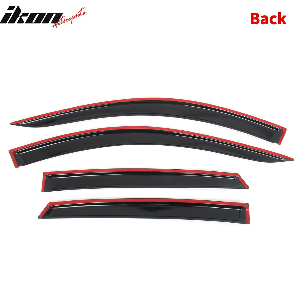2018-2025 Honda Accord 4PCS Tape on Window Visors Vent Rain Sun Guards