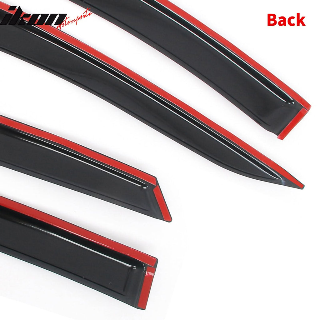 2018-2025 Honda Accord 4PCS Tape on Window Visors Vent Rain Sun Guards