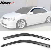 Load image into Gallery viewer, 2001-2005 Honda Civic Slim Style Smoke Tinted Visor Windows Acrylic