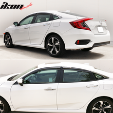 Load image into Gallery viewer, 2016-2021 Honda Civic X 10th Gen Roof Spoiler MUG Window Visor Chrome