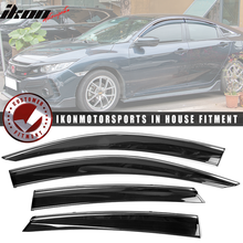 Load image into Gallery viewer, 2016-2021 Honda Civic X 10th Gen OE Roof Spoiler + Window Visors ABS