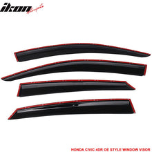 Load image into Gallery viewer, Fits 16-21 Civic X 10th Gen Sedan Roof Spoiler OE Window Visor ABS