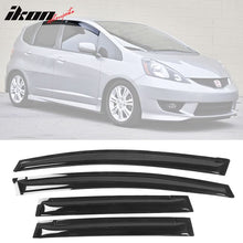 Load image into Gallery viewer, 2009-2014 Honda Fit Window Visors Slim Style Smoke Rains Guards Acryli