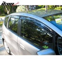Load image into Gallery viewer, 2009-2014 Honda Fit Window Visors Slim Style Smoke Rains Guards Acryli