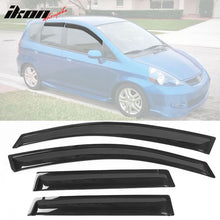 Load image into Gallery viewer, 2007-2008 Honda Fit Window Visor Slim Style Smoke Tinted Acrylic