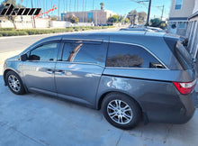 Load image into Gallery viewer, 2011-2017 Honda Odyssey Polycarbonate Window Visors W/ Chrome Trim 4PC