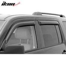 Load image into Gallery viewer, 2003-2008 Honda Pilot Slim Style Tape On Smoke Acrylic Visor Windows