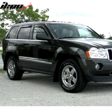 Load image into Gallery viewer, 2005-2010 Jeep Grand Cherokee Slim Smoke Tinted Visor Windows Acrylic