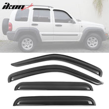 Load image into Gallery viewer, 2002-2007 Jeep Liberty Visor Window Rain Guard KJ Tape on Acrylic 4PC