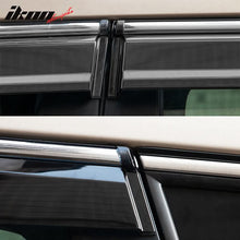 Load image into Gallery viewer, 2014-2023 Jeep Cherokee Tape On Smoke w/ Chrome Trim Window Visors PC