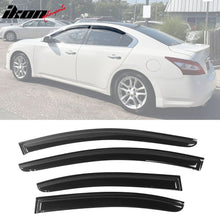 Load image into Gallery viewer, 2009-2015 Nissan Maxima Tape On Window Visors Smoke Tinted Acrylic
