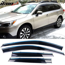 Load image into Gallery viewer, 2015-2019 Subaru Outback Polycarbonate Window Visor W/ Chrome Trim 4PC