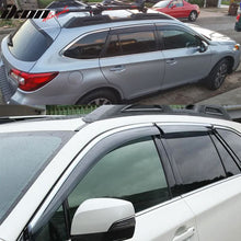 Load image into Gallery viewer, 2015-2019 Subaru Outback Polycarbonate Window Visor W/ Chrome Trim 4PC