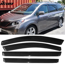 Load image into Gallery viewer, 2011-2020 Toyota Sienna Acrylic 4PC Window Visors Tape On Rain Guard