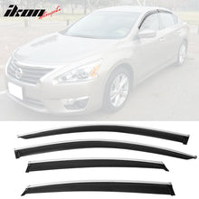 Load image into Gallery viewer, 2013-2018 Nissan Altima Slim Style Window Visor Chrome Trim Acrylic