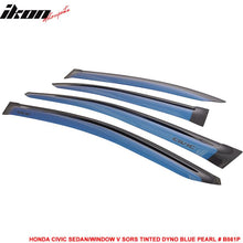 Load image into Gallery viewer, 2012-2015 Honda Civic 4 Door Sedan Tape on Window Visors Shade Acrylic