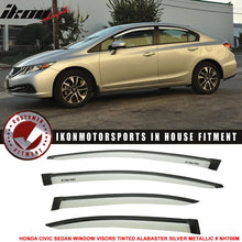 Load image into Gallery viewer, 2012-2015 Honda Civic 4 Door Sedan Tape on Window Visors Shade Acrylic