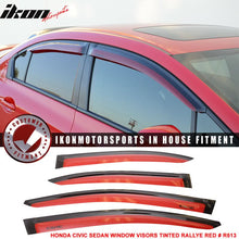 Load image into Gallery viewer, 2012-2015 Honda Civic 4 Door Sedan Tape on Window Visors Shade Acrylic