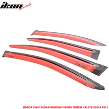 Load image into Gallery viewer, 2012-2015 Honda Civic 4 Door Sedan Tape on Window Visors Shade Acrylic