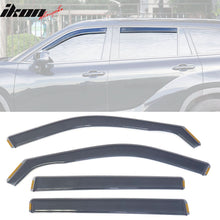Load image into Gallery viewer, 2020-2024 Toyota Highlander PC Side Window Visors w/ Chrome Trim 4PCS
