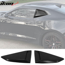 Load image into Gallery viewer, 2016-2024 Chevy Camaro Unpainted Black Quarter Window Louvers Cover PU