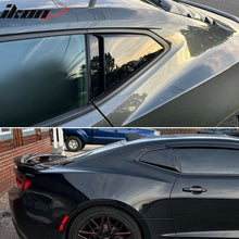 Load image into Gallery viewer, 2016-2024 Chevy Camaro Unpainted Black Quarter Window Louvers Cover PU
