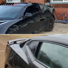 Load image into Gallery viewer, 2016-2024 Chevy Camaro Unpainted Black Quarter Window Louvers Cover PU