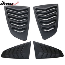 Load image into Gallery viewer, 2015-2023 Ford Mustang IKON Unpainted Black Side Window Louvers ABS