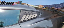 Load image into Gallery viewer, 2015-2023 Ford Mustang IKON Unpainted Black Side Window Louvers ABS