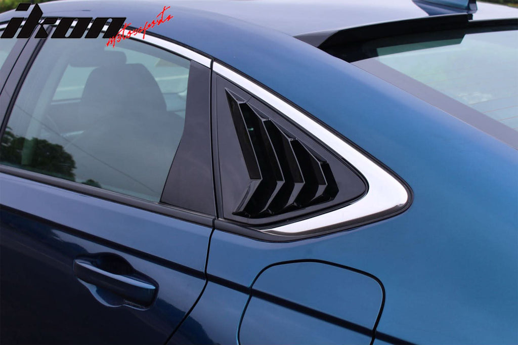 2023-2025 Honda Accord IKON Black Rear Quarter Window Louver ABS