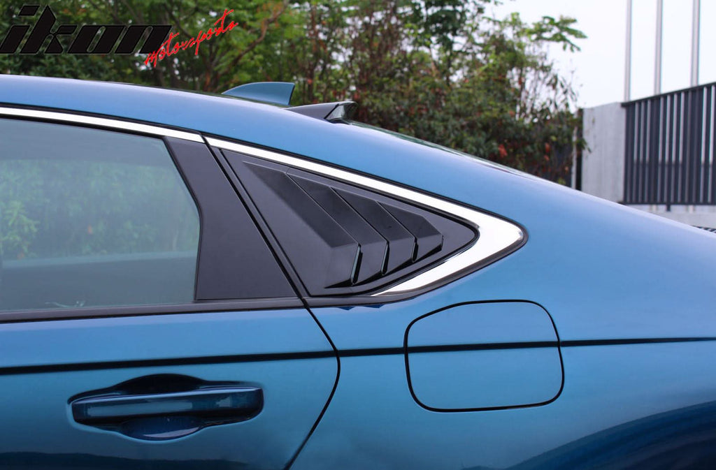 2023-2025 Honda Accord IKON Black Rear Quarter Window Louver ABS
