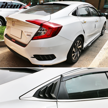 Load image into Gallery viewer, 2016-2021 Honda Civic Sedan Unpainted Side Quarter Window Louvers ABS