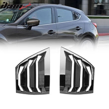 Load image into Gallery viewer, 2014-2018Â Mazda 3 Gloss Black Rear Window Louvers Quarter Scoop ABS