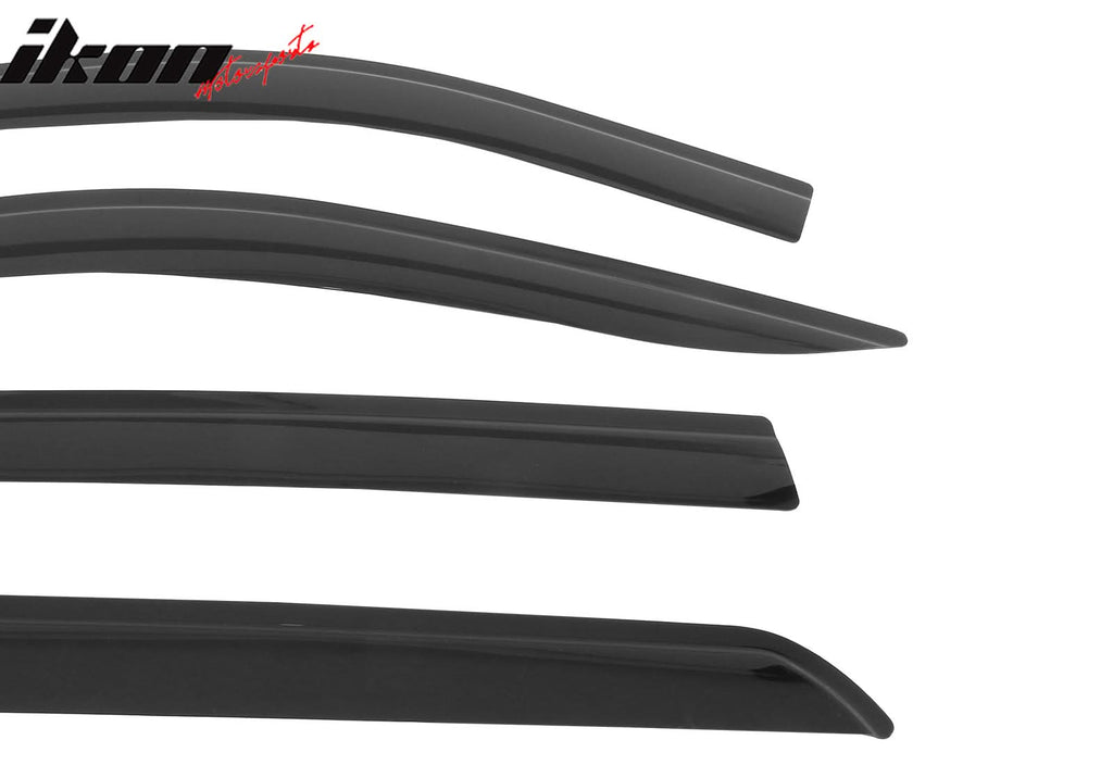 2019-2025 Silverado & Sierra Crew Cab Low Profile Style Window Visors