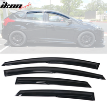 Load image into Gallery viewer, 2012-2018 Ford Focus Acrylic 4PC Tape On Window Visors Rain Guard Vent