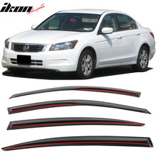 Load image into Gallery viewer, 2008-2012 Honda Accord 4-Door Sedan Acrylic 4PC Tape On Window Visors