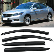Load image into Gallery viewer, 2013-2017 Honda Accord 4-Door Sedan Tape On Window Visors Rain Guard