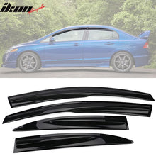 Load image into Gallery viewer, 2006-2011 Honda Civic Sedan 4-Door Window Visor Acrylic 4PC Rain Guard