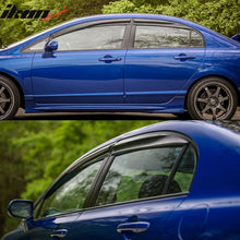 Load image into Gallery viewer, 2006-2011 Honda Civic Sedan 4-Door Window Visor Acrylic 4PC Rain Guard