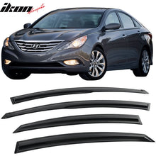 Load image into Gallery viewer, 2011-2014 Hyundai Sonata Acrylic 4PC Window Visors Tape On Rain Guard